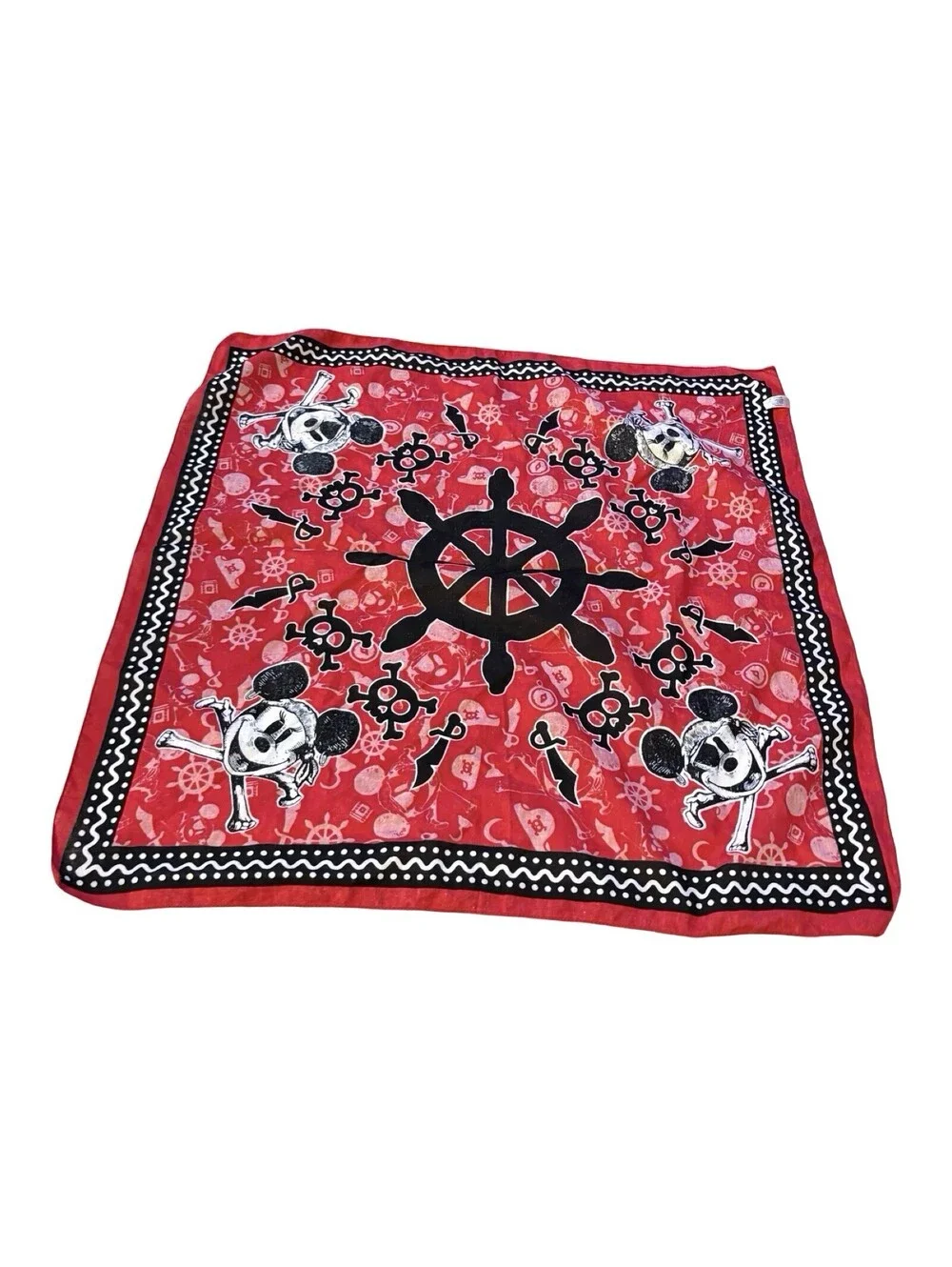 Disney Pirate Mickey Mouse Red Bandana 21
